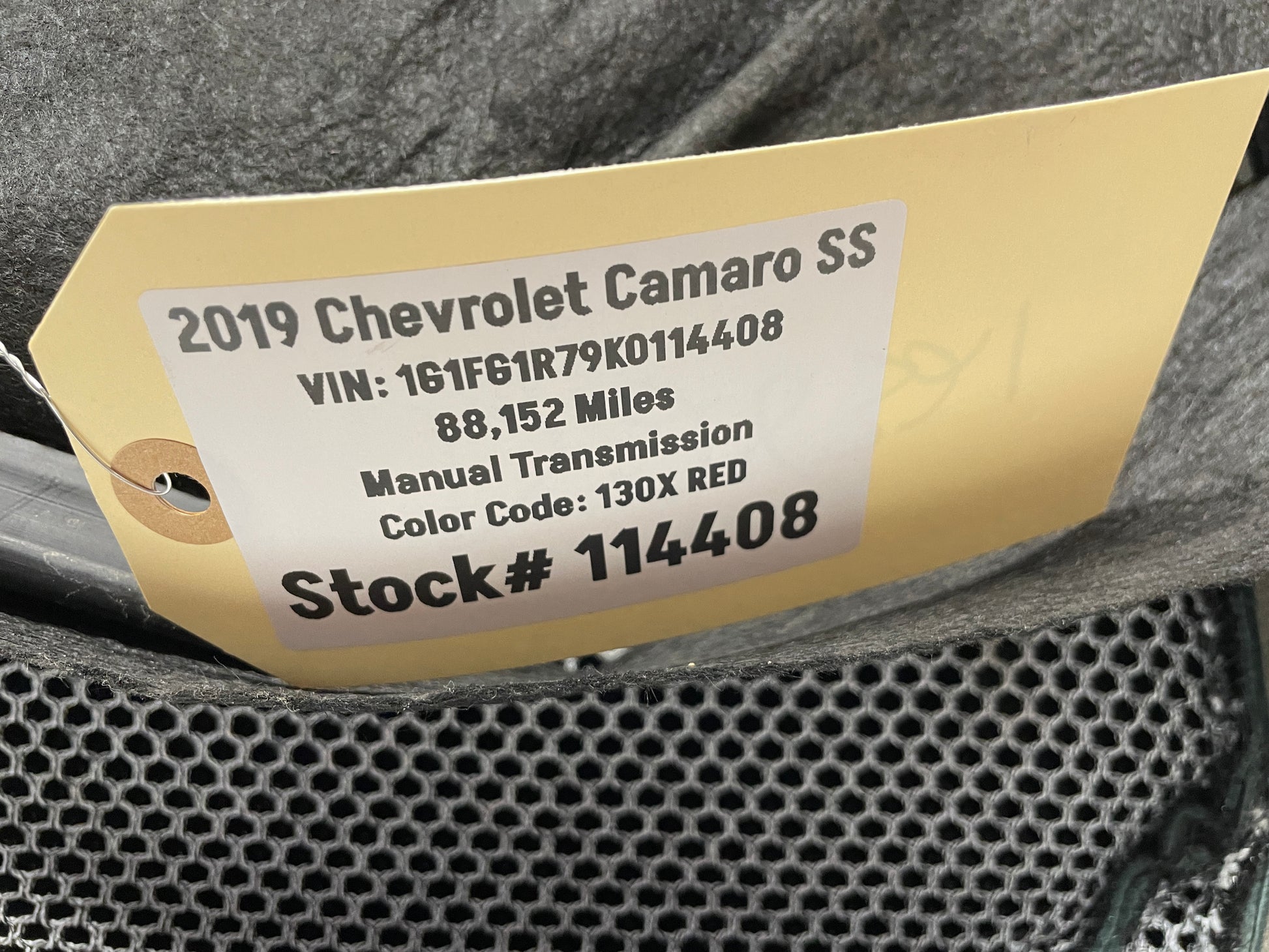 2019 Chevy Camaro  LH Driver Front Bottom Seat Cover OEM - Day's Parts Yard
