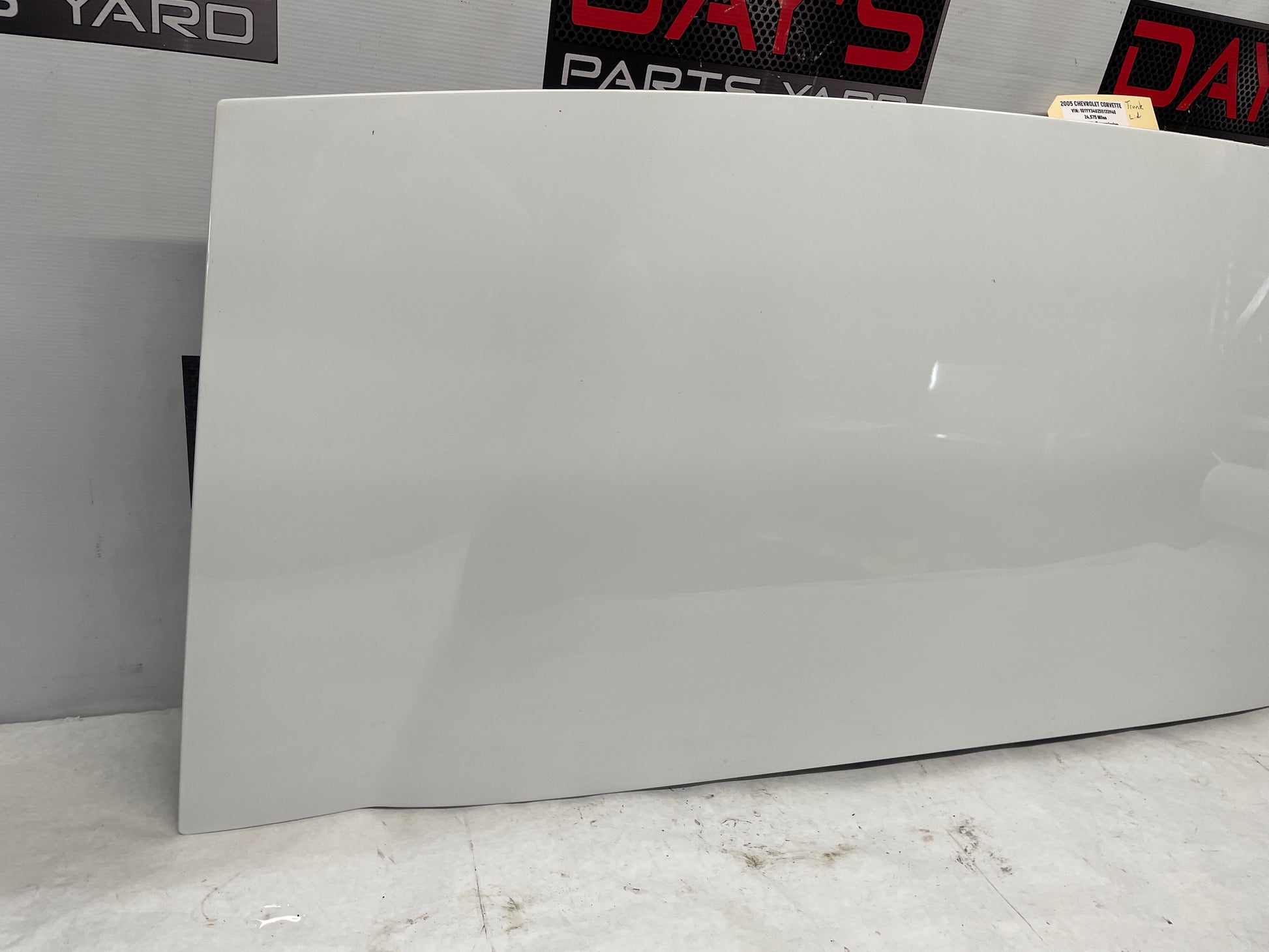2005 Chevy C6 Corvette Convertible Trunk Deck Lid White OEM - Day's Parts Yard