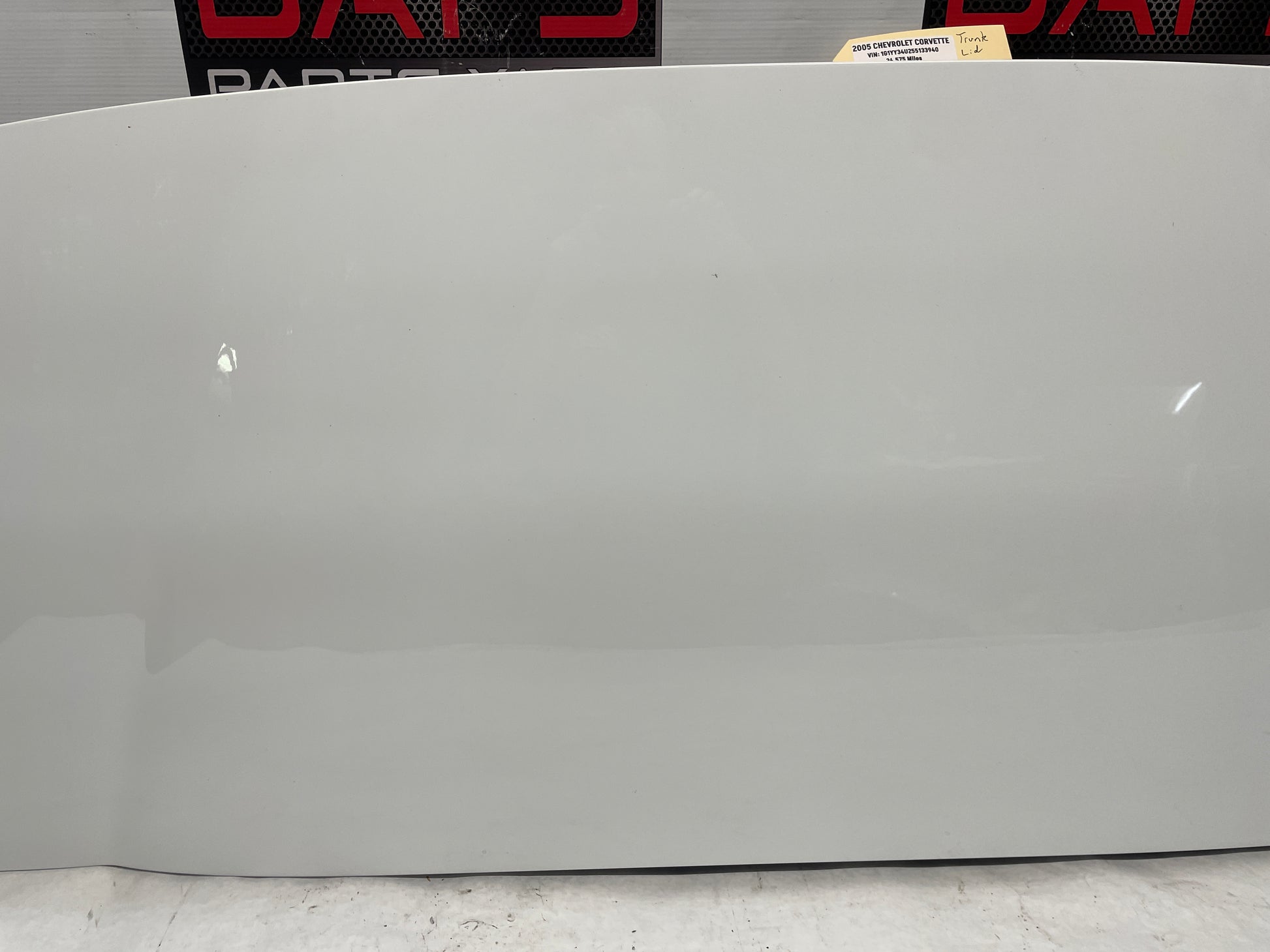 2005 Chevy C6 Corvette Convertible Trunk Deck Lid White OEM - Day's Parts Yard
