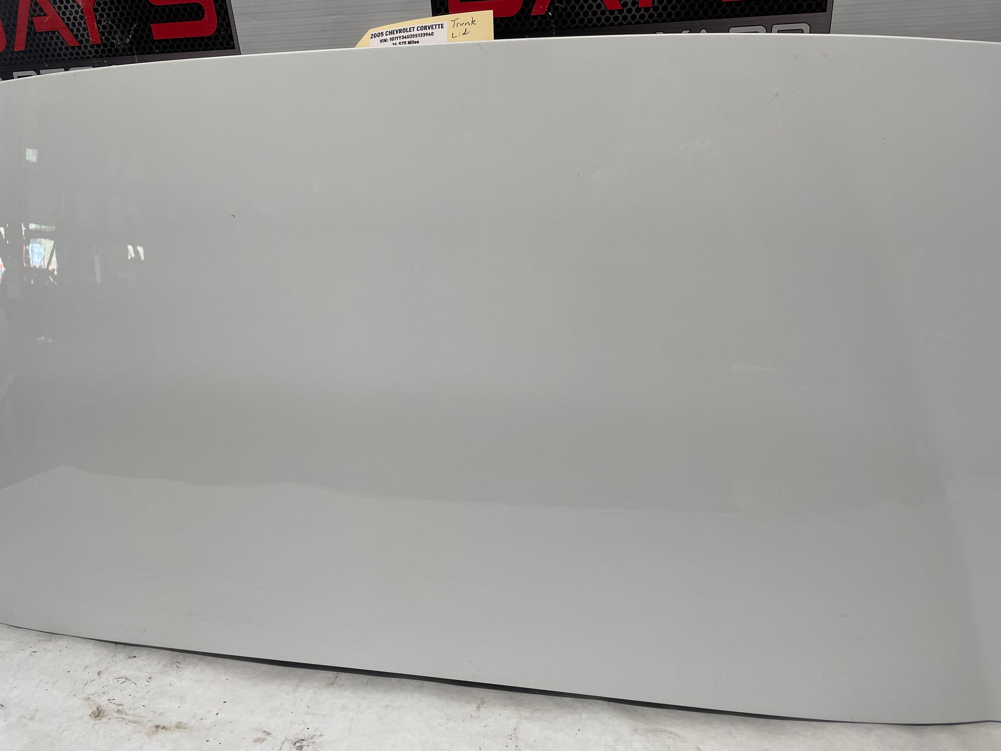 2005 Chevy C6 Corvette Convertible Trunk Deck Lid White OEM - Day's Parts Yard