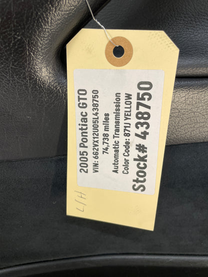 2005 Pontiac GTO LH Driver Front Interior Door Panel Trim OEM