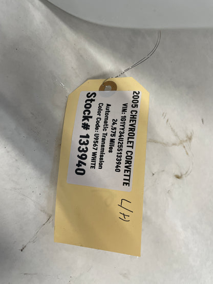 2005 Chevy C6 Corvette LH Driver Rear Fender Quarter Panel White OEM - Day's Parts Yard