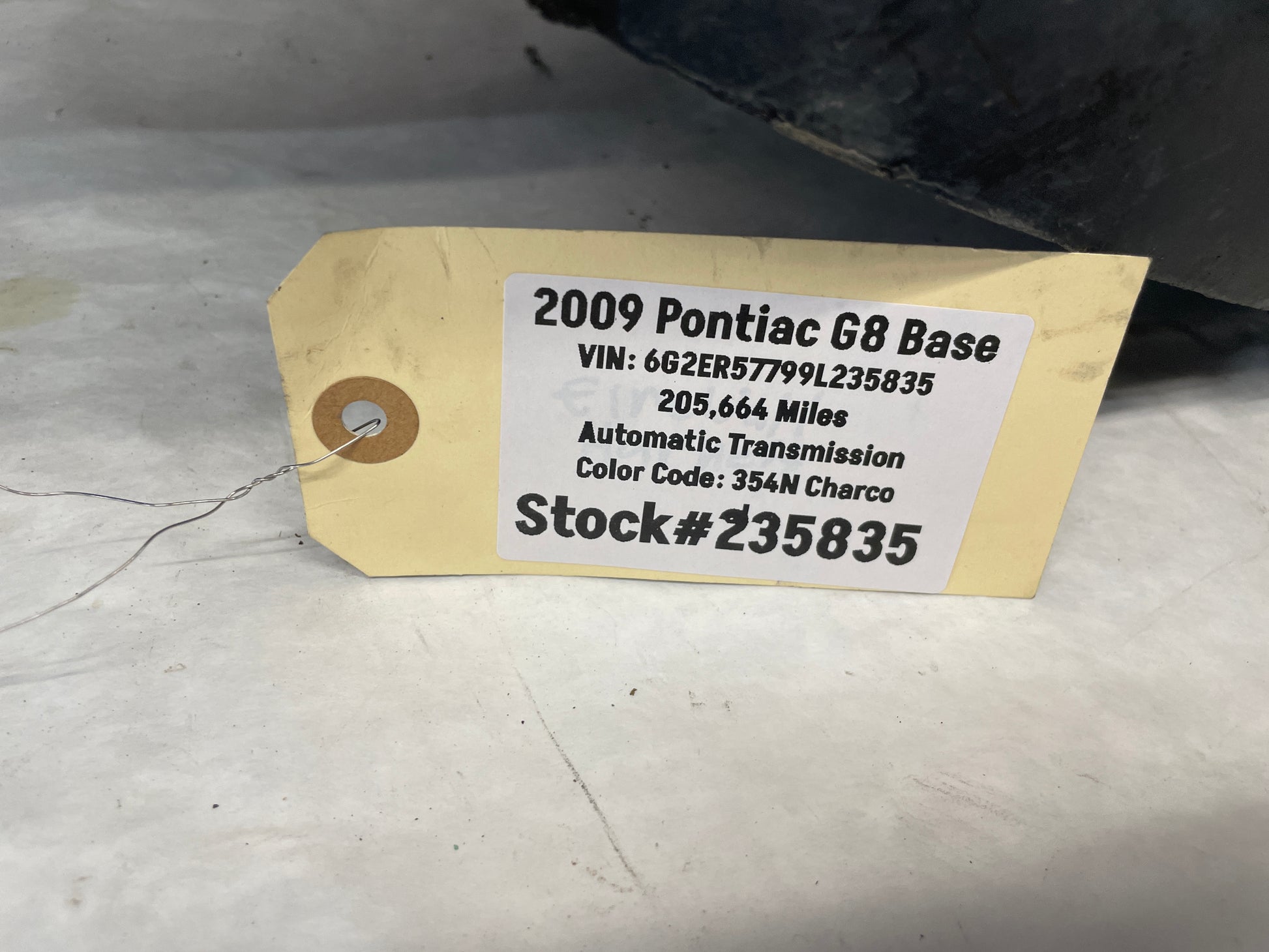 2009 Pontiac G8 Base RH Passenger Front Fender Wheel Well Liner OEM - Day's Parts Yard