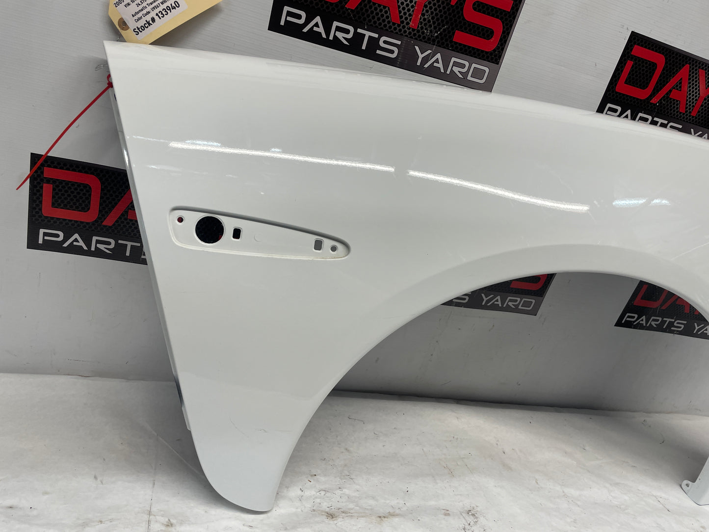 2005 Chevy C6 Corvette Convertible RH Passenger Rear Quarter Fender White OEM - Day's Parts Yard