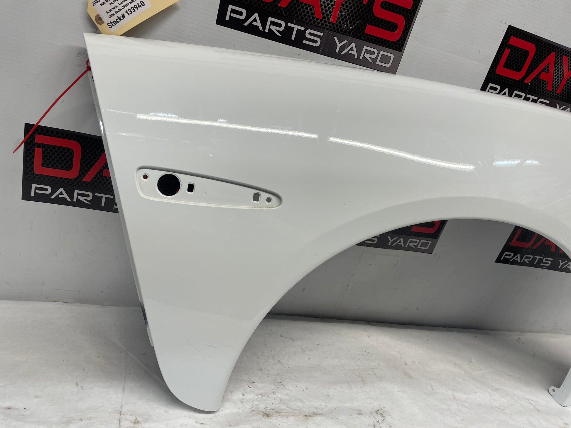 2005 Chevy C6 Corvette Convertible RH Passenger Rear Quarter Fender White OEM - Day's Parts Yard