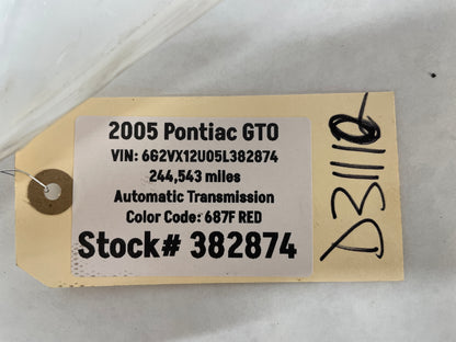 2005 Pontiac GTO LH Driver Interior Door Handle OEM - Day's Parts Yard