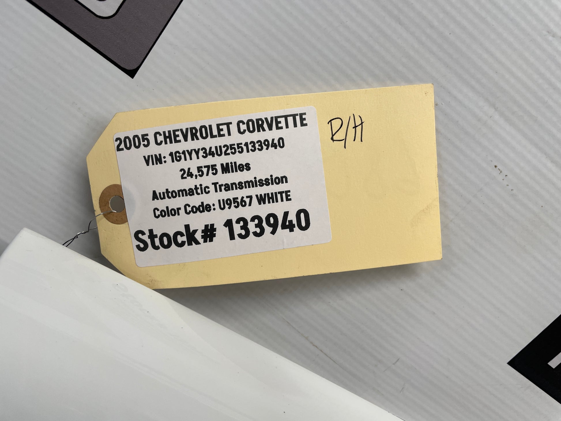 2005 Chevy C6 Corvette Convertible RH Passenger Rear Quarter Fender White OEM - Day's Parts Yard