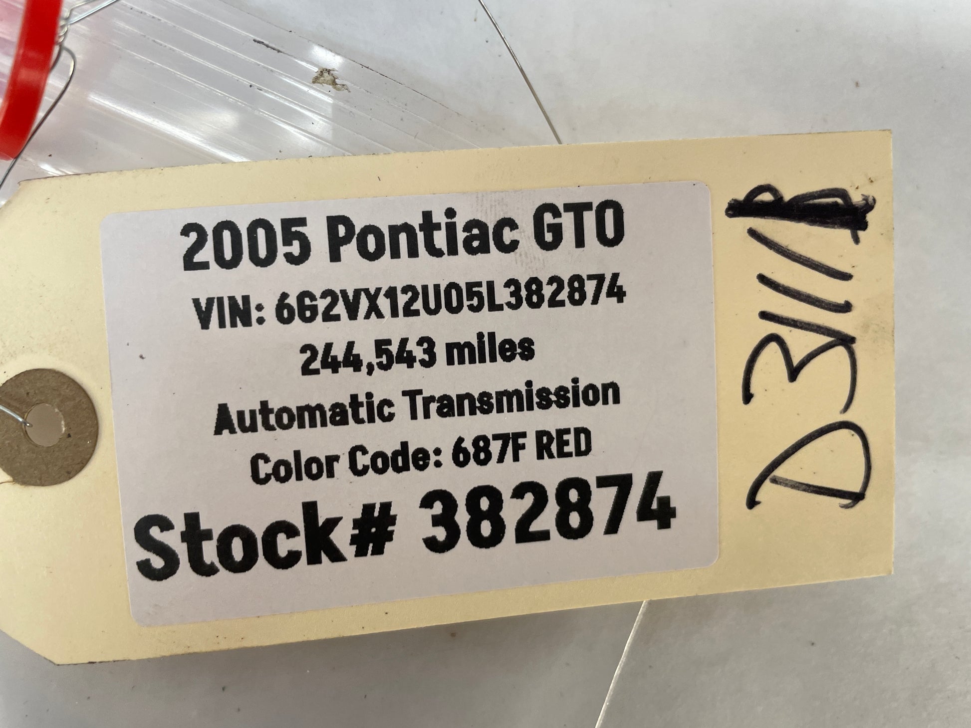 2005 Pontiac GTO RH Passenger Interior Door Handle OEM - Day's Parts Yard