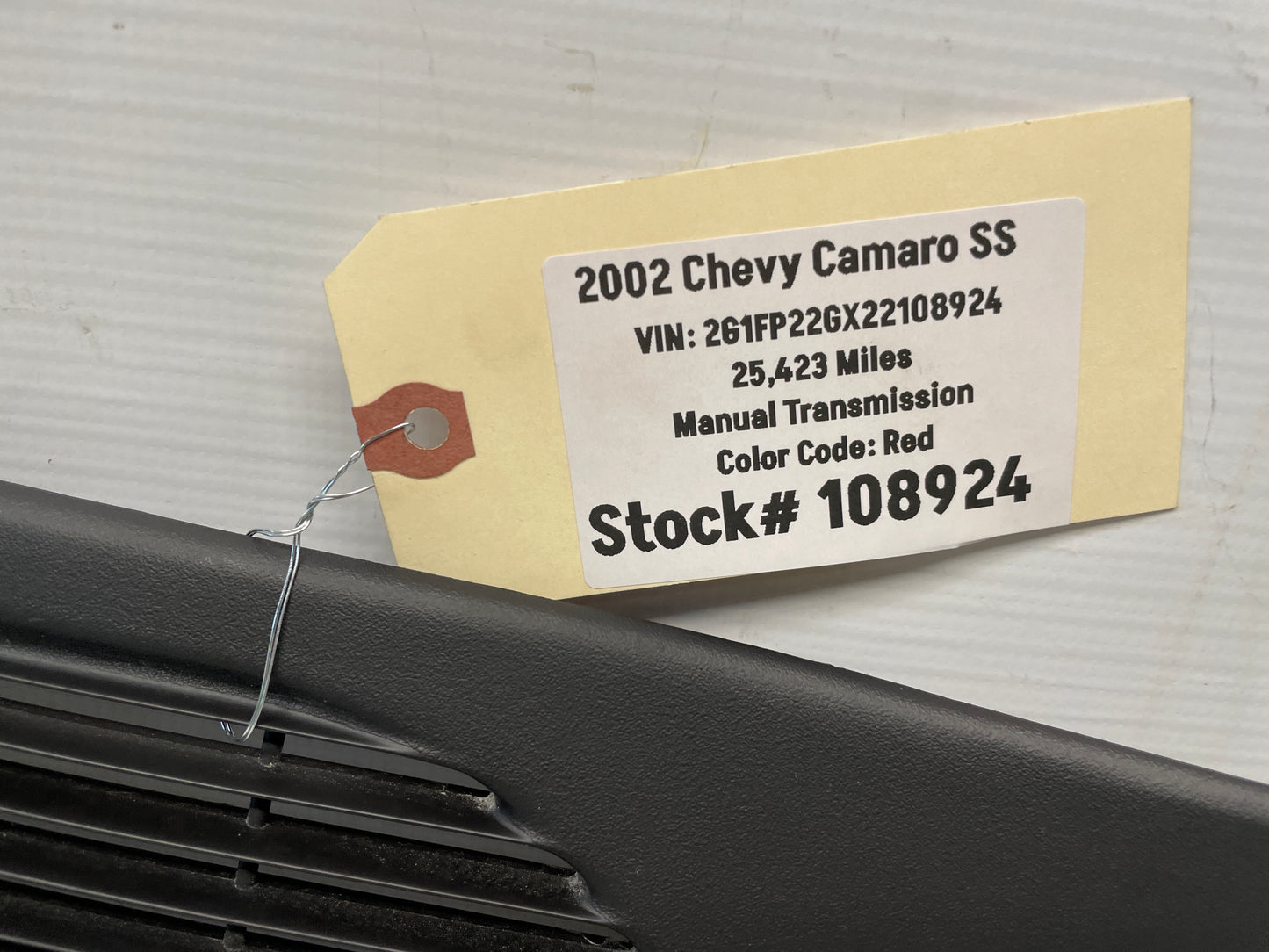 2002 Chevy Camaro SS Dash Instrument Upper Trim Pad Panel Cover