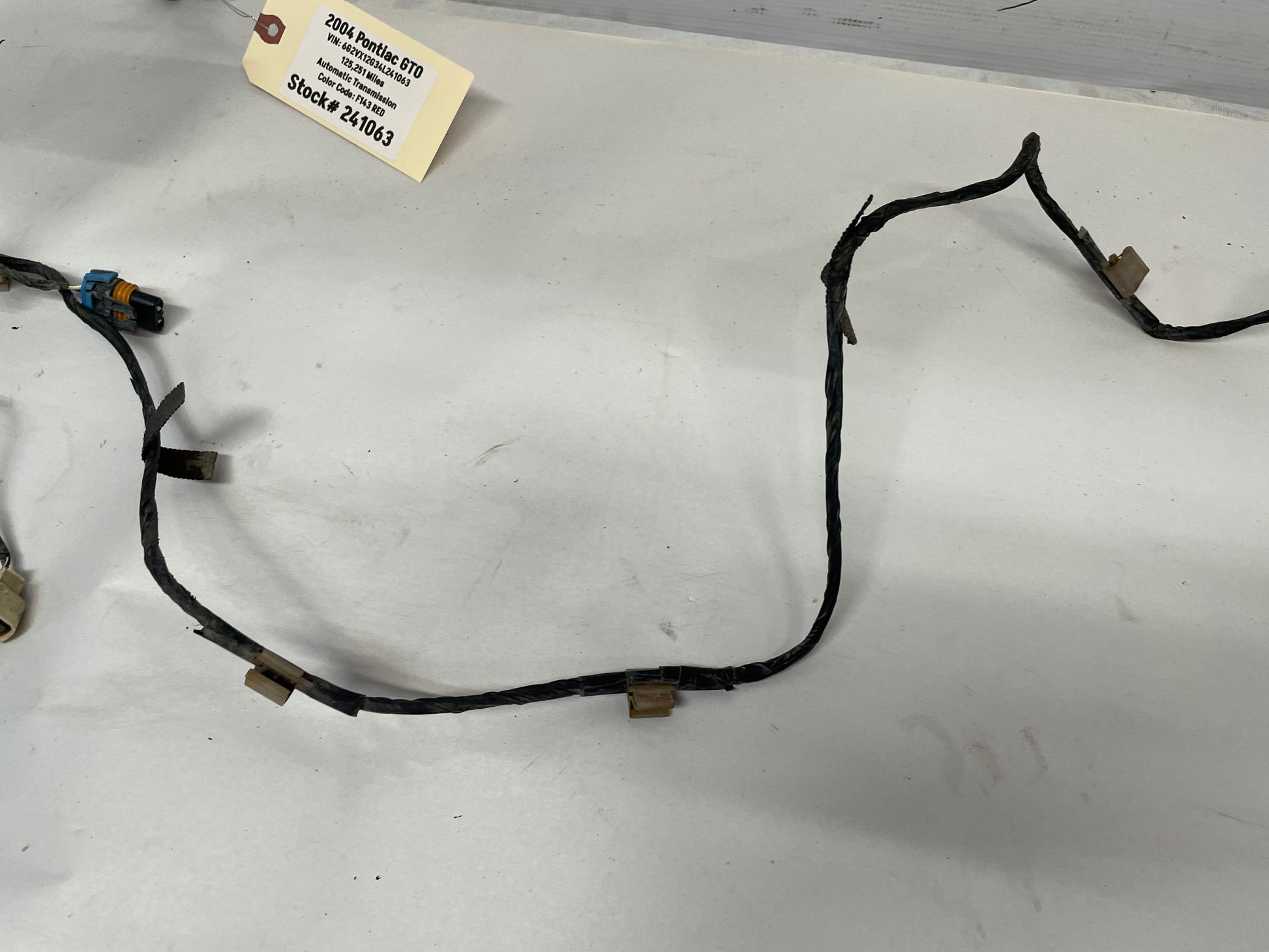 2004 Pontiac GTO Front Bumper Fog Light Wire Wiring Harness OEM DAMAGED - Day's Parts Yard