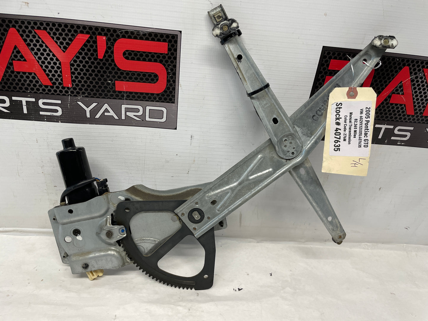 2005 Pontiac GTO LH Driver Window Motor Regulator OEM