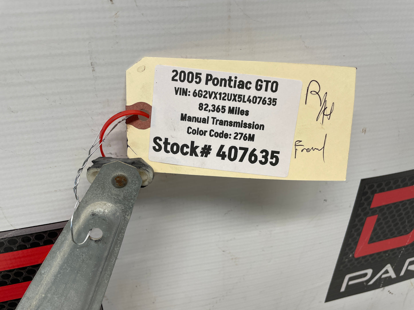 2005 Pontiac GTO RH Passenger Front Window Regulator Motor OEM
