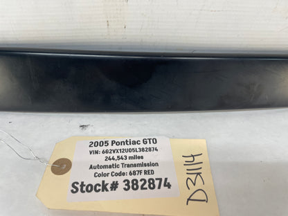 2005 Pontiac GTO LH Driver Exterior B Pillar Window Trim Applique Cover OEM - Day's Parts Yard