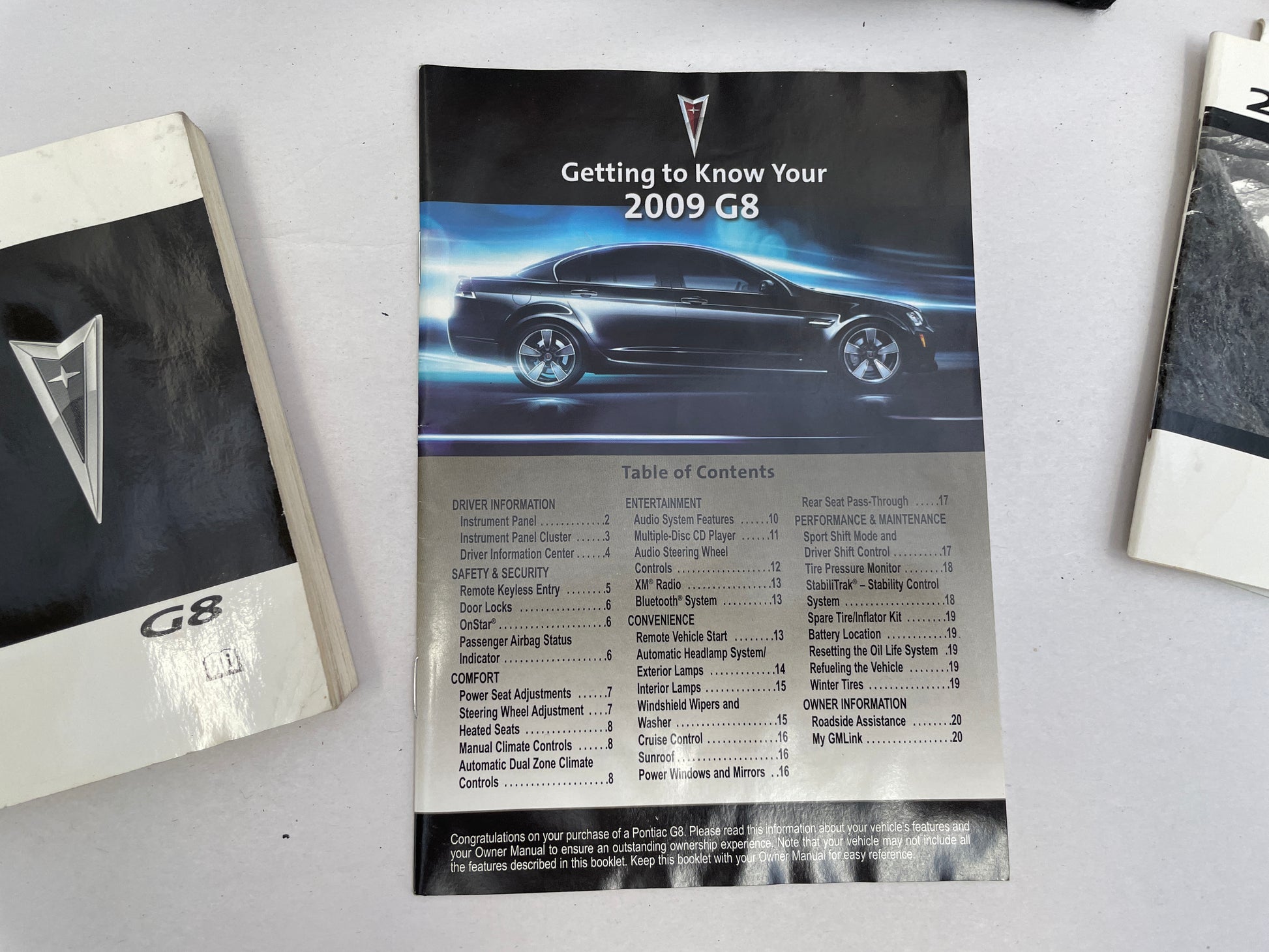 2009 Pontiac G8 GT Owners Manual Book OEM - Day's Parts Yard