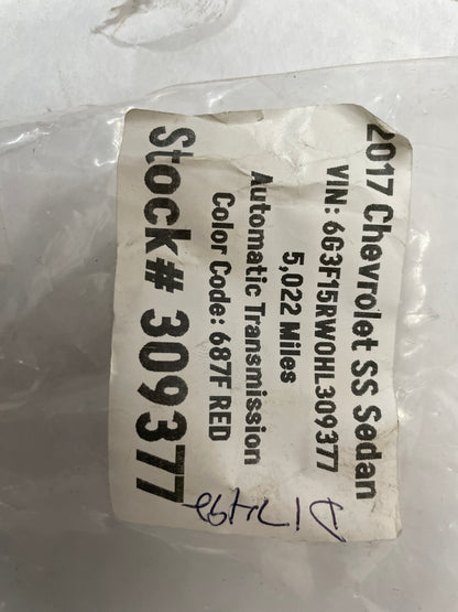 2017 Chevy SS Sedan RH Passenger Rear Ride Height Suspension Sensor  OEM