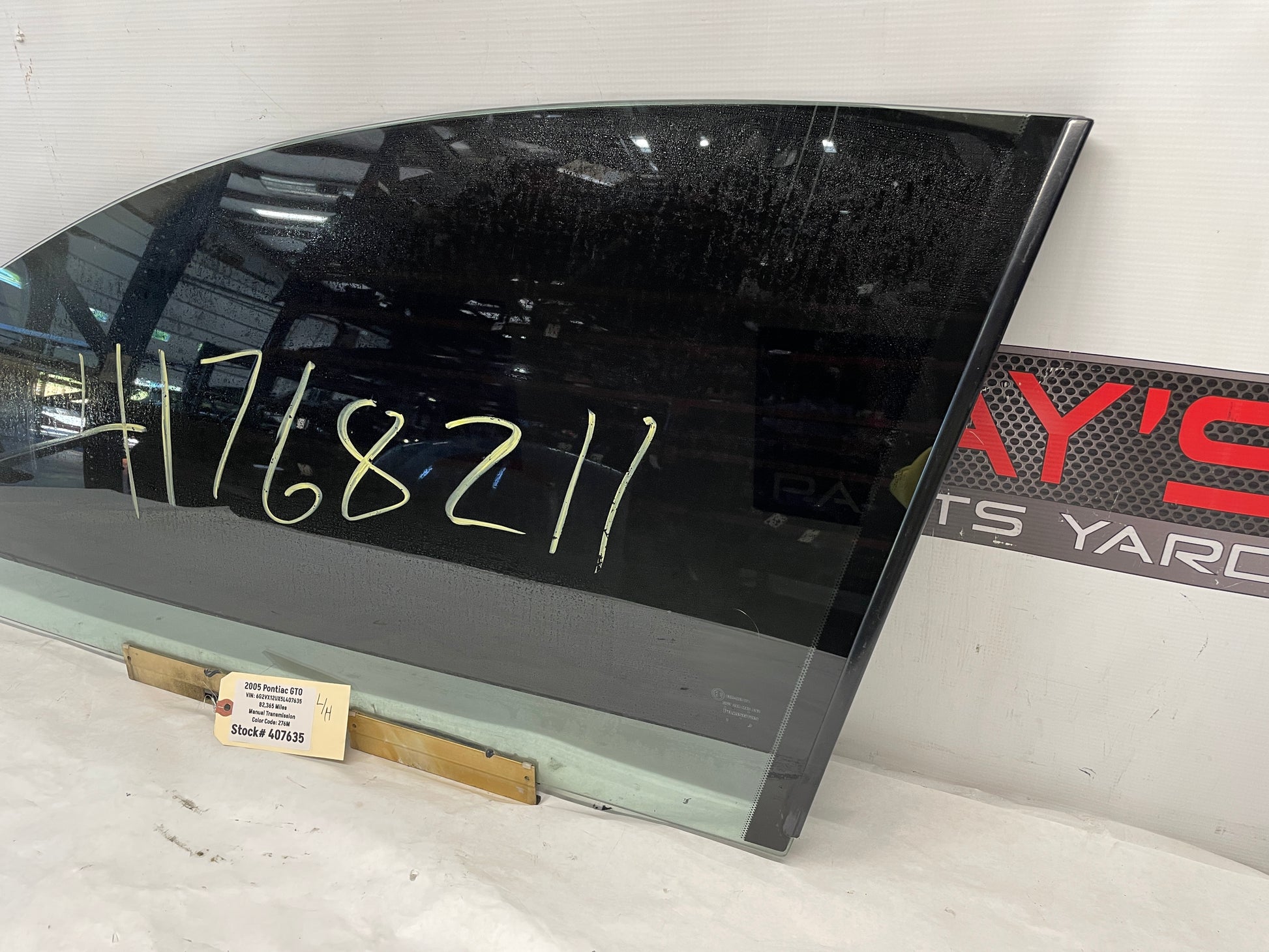 2005 Pontiac GTO LH Driver Front Door Window Glass OEM - Day's Parts Yard