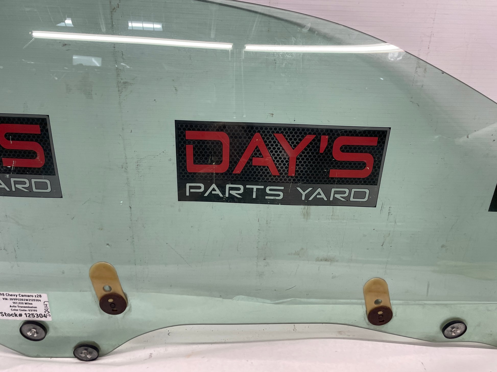 1998 Chevy Camaro Z28 RH Passenger Front Door Window Glass OEM - Day's Parts Yard