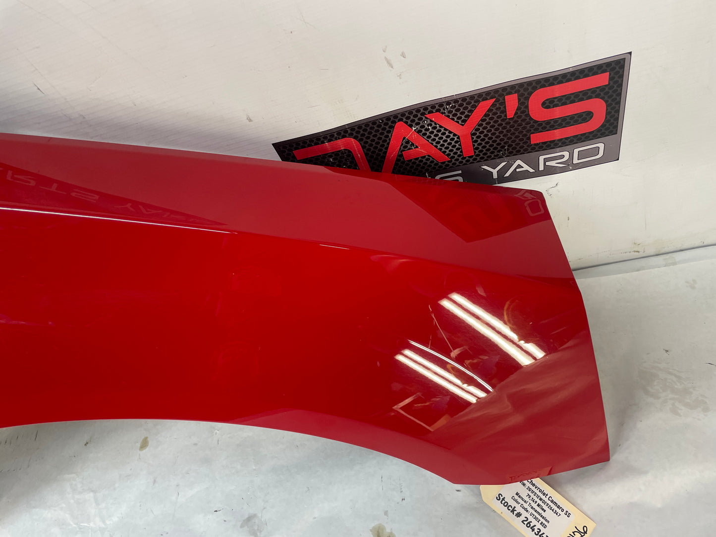 2014 Chevy Camaro SS RH Passenger Front Fender Red OEM - Day's Parts Yard