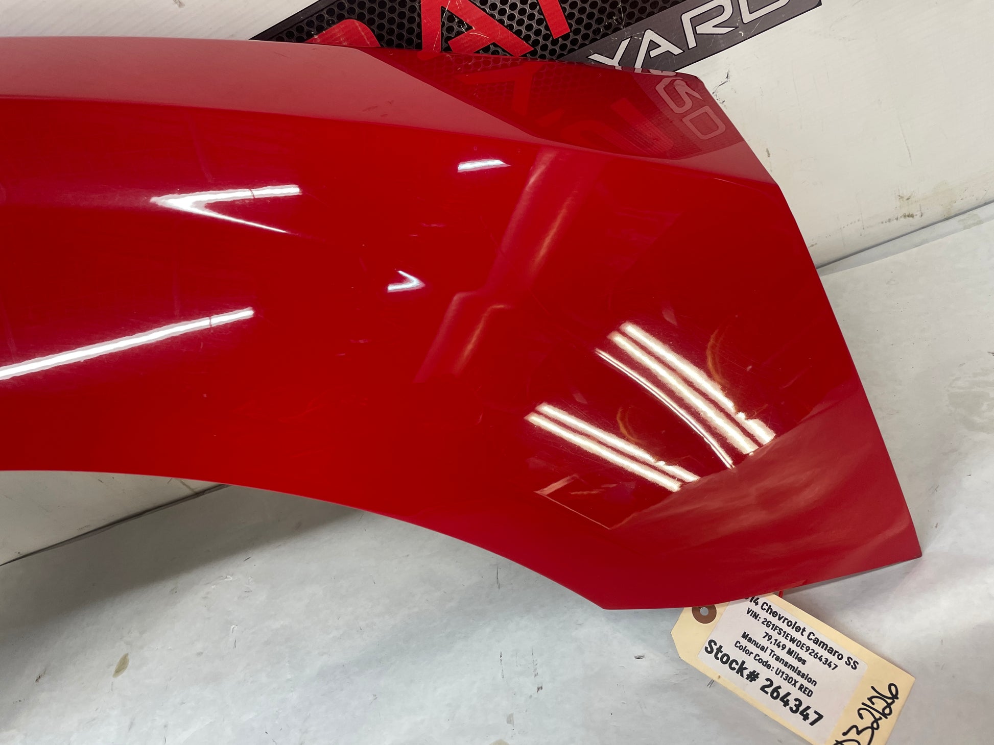 2014 Chevy Camaro SS RH Passenger Front Fender Red OEM - Day's Parts Yard