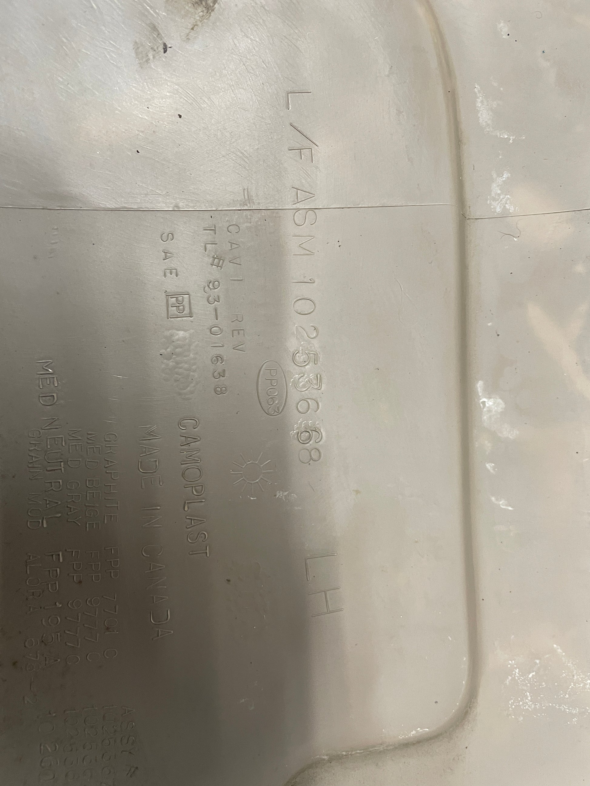 1998 Chevy Camaro Z28 LH Driver Interior Quarter Sail Panel Trim Molding Tan OEM - Day's Parts Yard