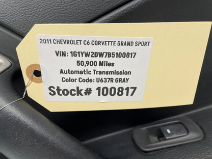2011 Chevy C6 Corvette Grand Sport RH Passenger Front Interior Door Panel Trim OEM - Day's Parts Yard