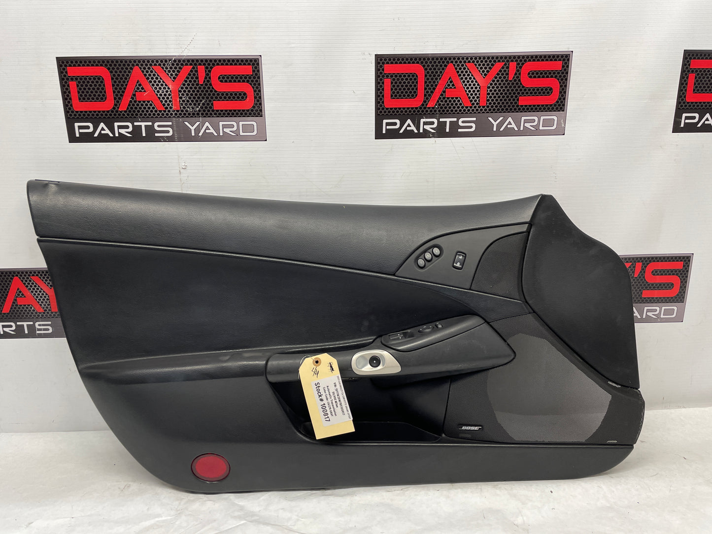 2011 Chevy C6 Corvette Grand Sport LH Driver Front Interior Door Panel Trim OEM - Day's Parts Yard