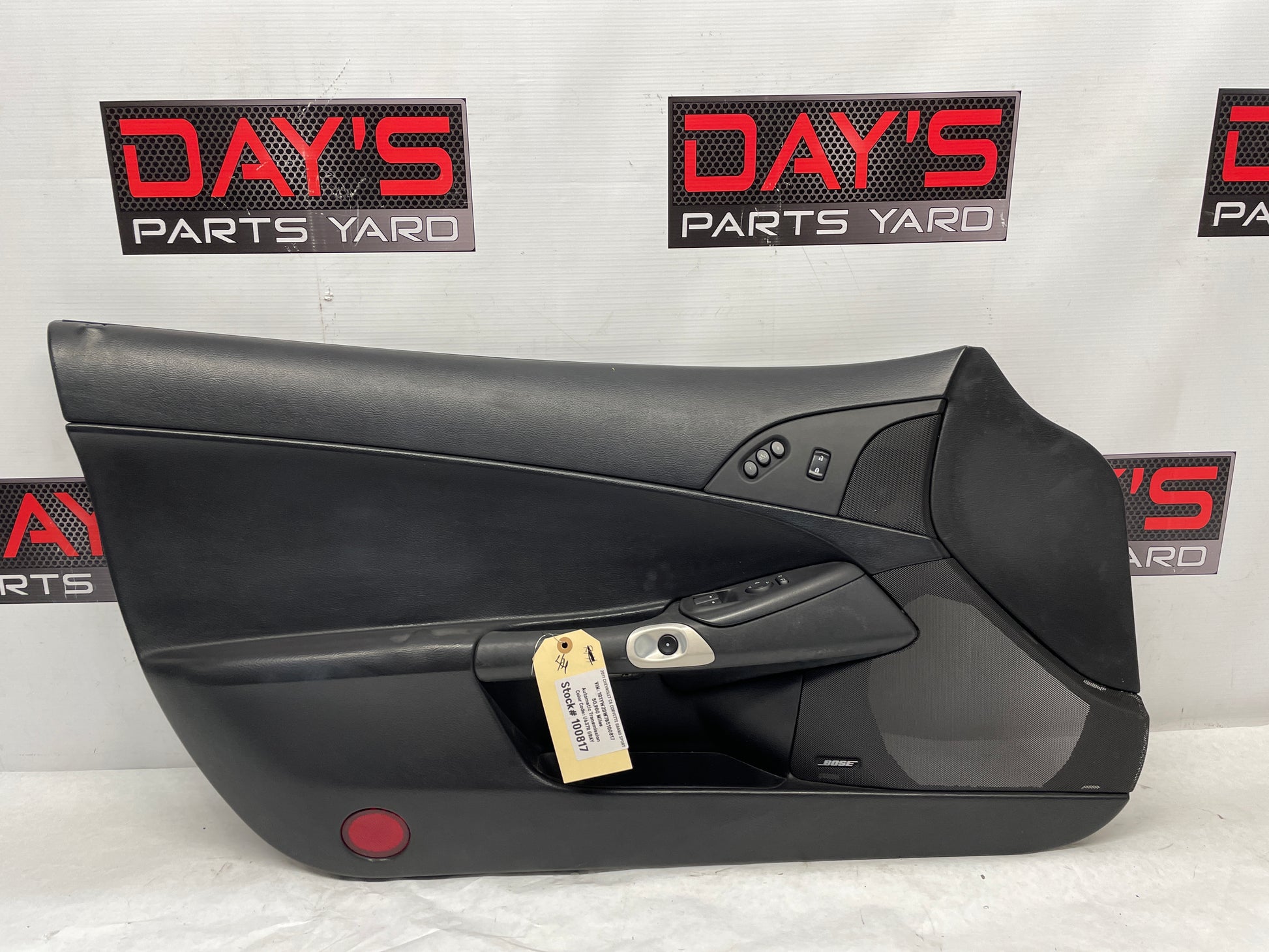 2011 Chevy C6 Corvette Grand Sport LH Driver Front Interior Door Panel Trim OEM - Day's Parts Yard