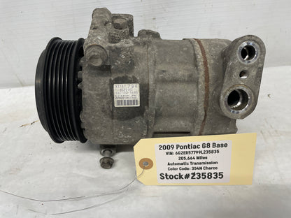 2009 Pontiac G8 Base A/C Air Condition Compressor OEM - Day's Parts Yard