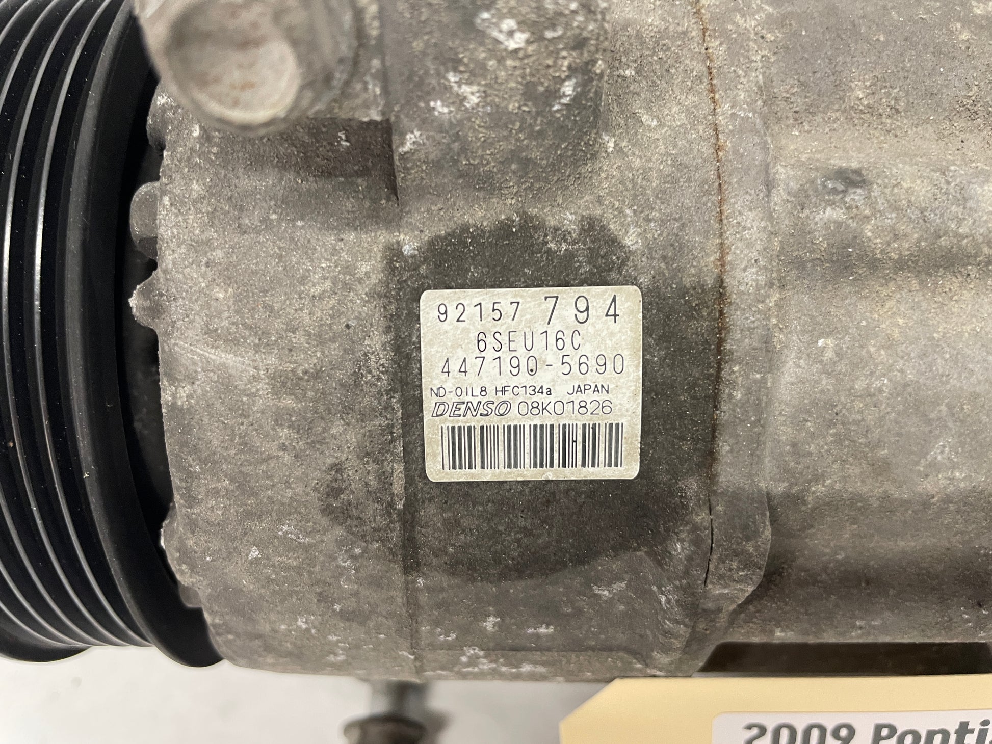 2009 Pontiac G8 Base A/C Air Condition Compressor OEM - Day's Parts Yard