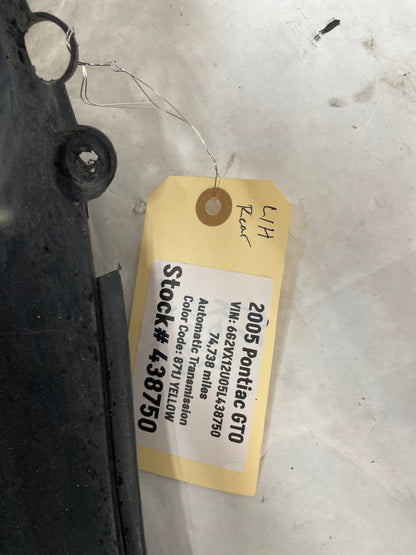 2005 Pontiac GTO LH Driver Rear Quarter Fender Wheel House Well Liner OEM