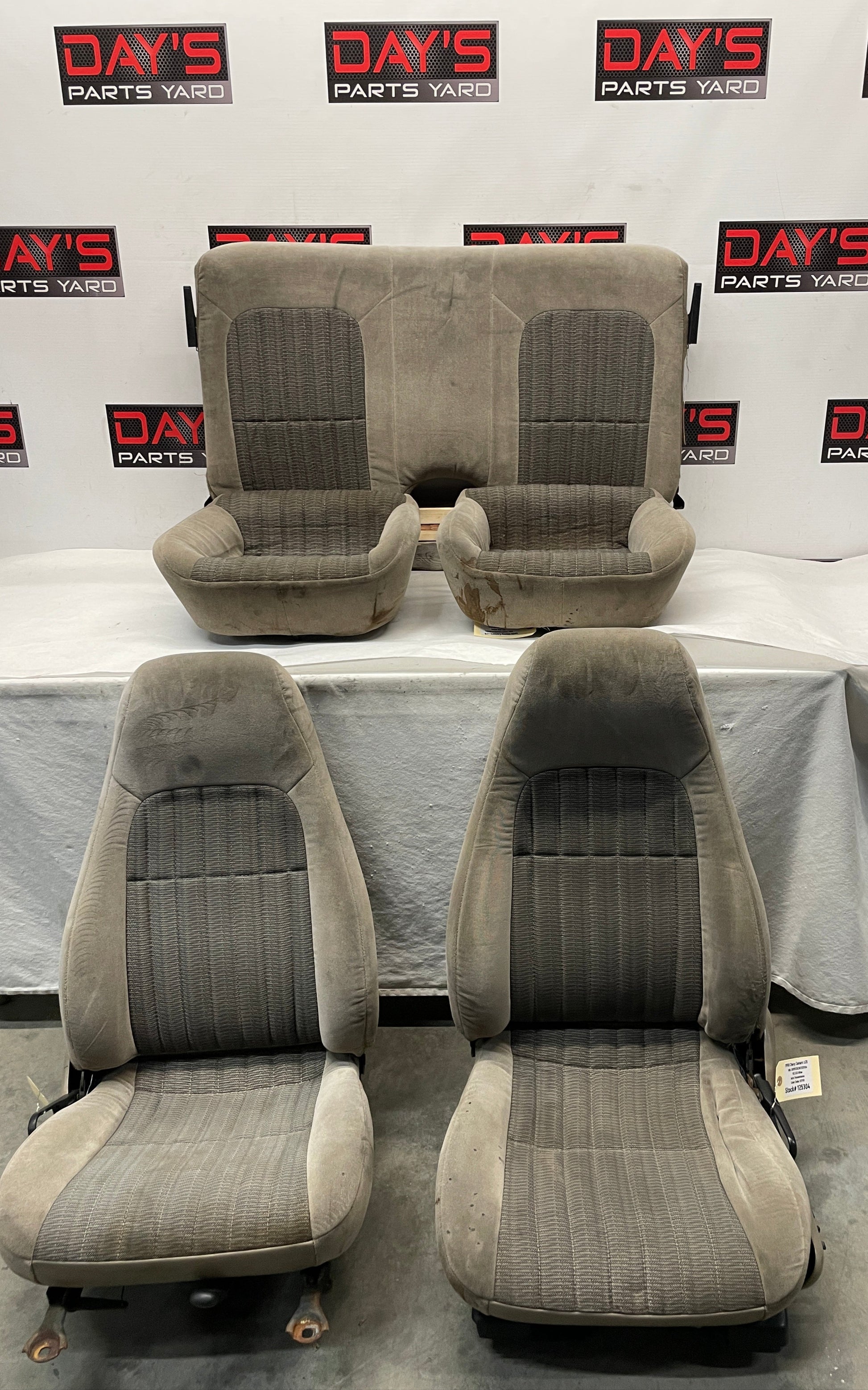 1998 Chevy Camaro Z28 Seats Fronts and Rears Tan Cloth OEM LOCAL PICK UP ONLY - Day's Parts Yard