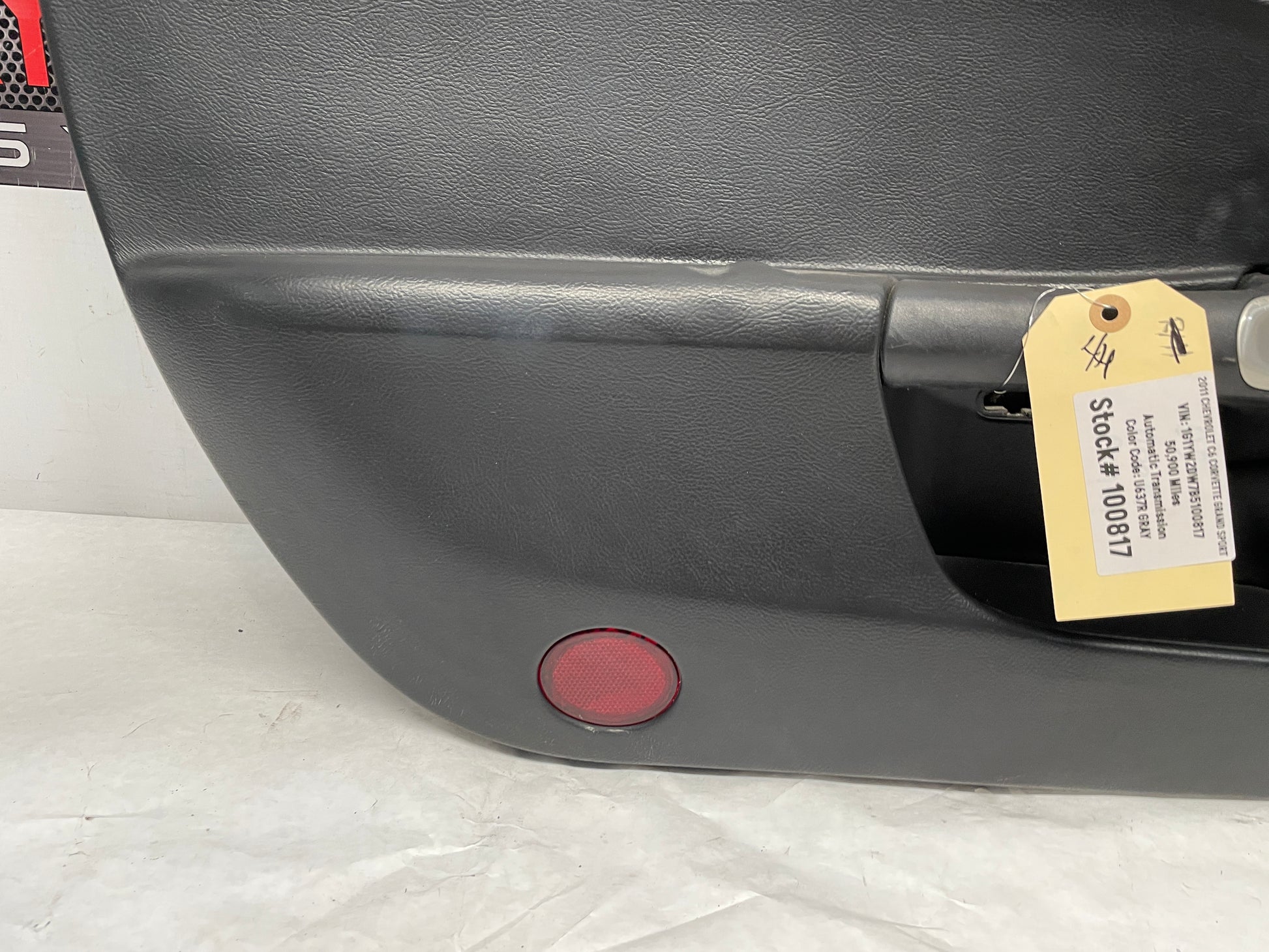 2011 Chevy C6 Corvette Grand Sport LH Driver Front Interior Door Panel Trim OEM - Day's Parts Yard