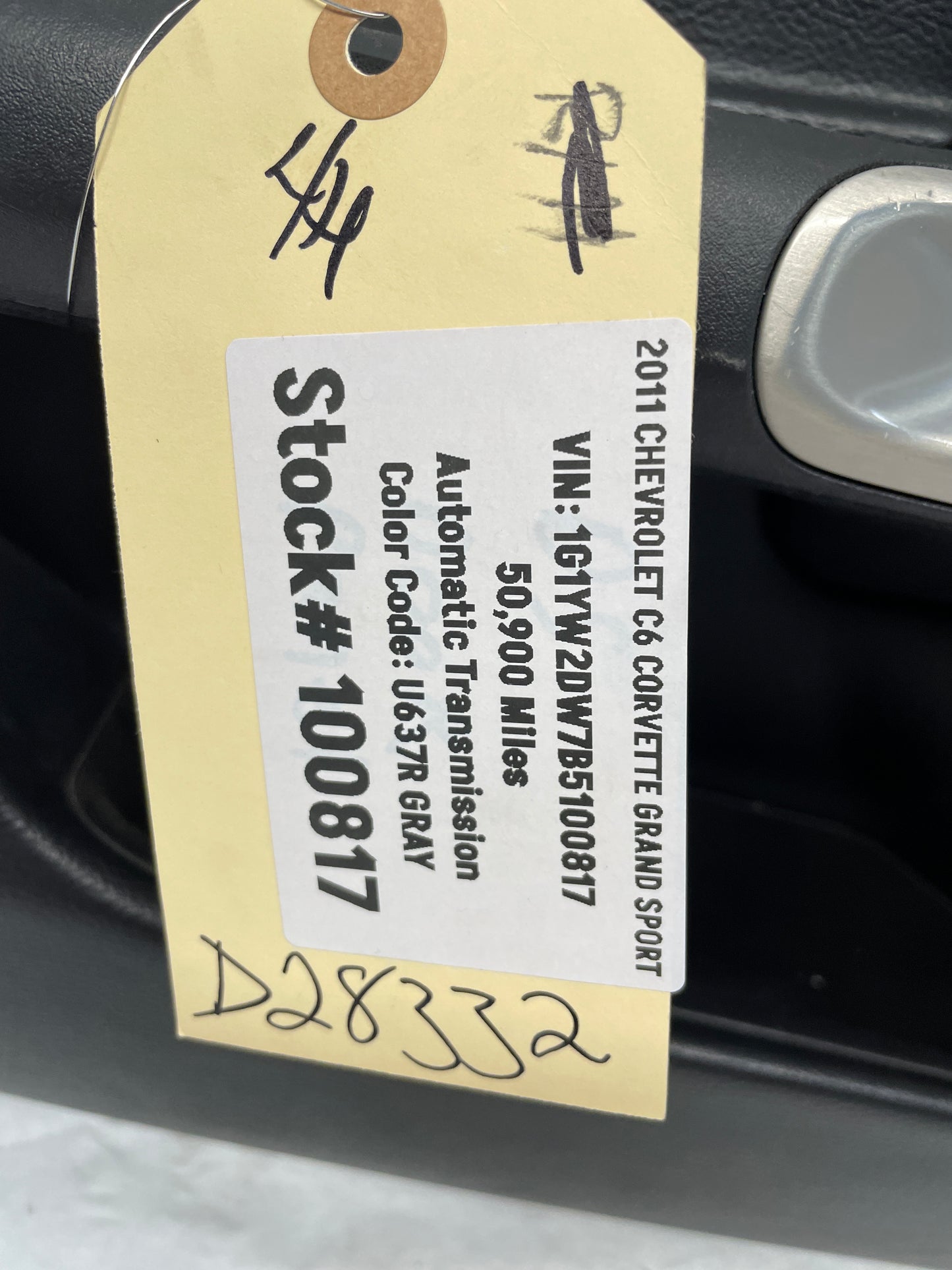 2011 Chevy C6 Corvette Grand Sport LH Driver Front Interior Door Panel Trim OEM - Day's Parts Yard