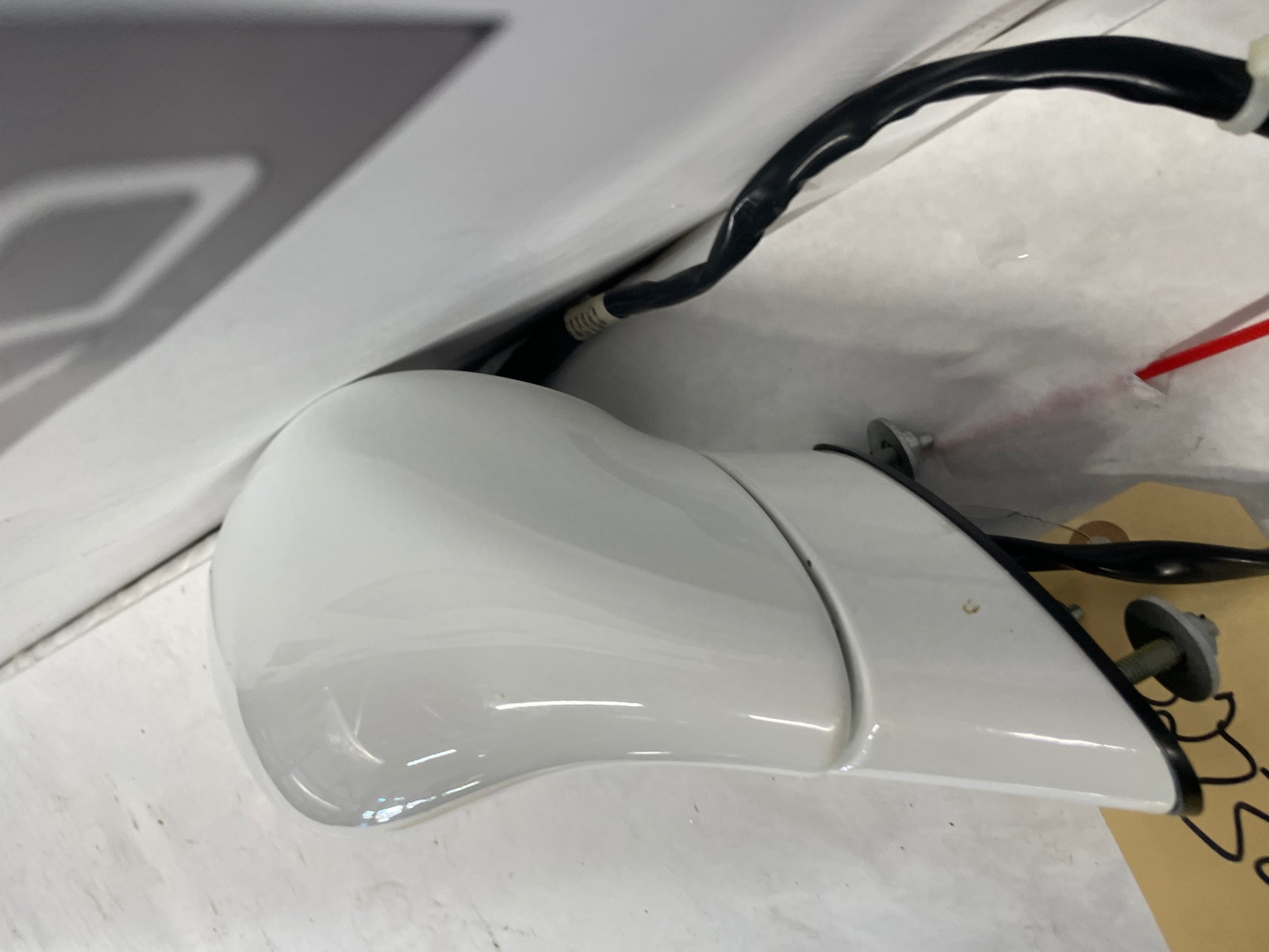 2005 Chevy C6 Corvette RH Passenger Exterior Out Side Mirror White OEM - Day's Parts Yard