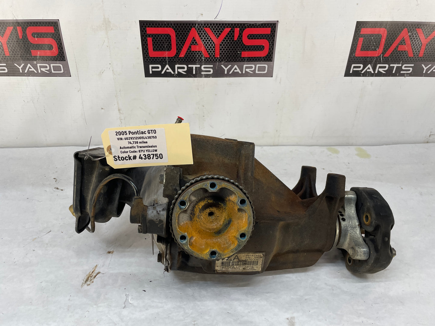 2005 Pontiac GTO Rear End Rearend Carrier Axle Differential 3.46 LSD OEM