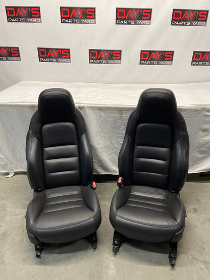 2011 Chevy C6 Corvette Grand Sport Seats Front RH & LH Black Leather OEM - Day's Parts Yard