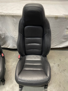 2011 Chevy C6 Corvette Grand Sport Seats Front RH & LH Black Leather OEM - Day's Parts Yard