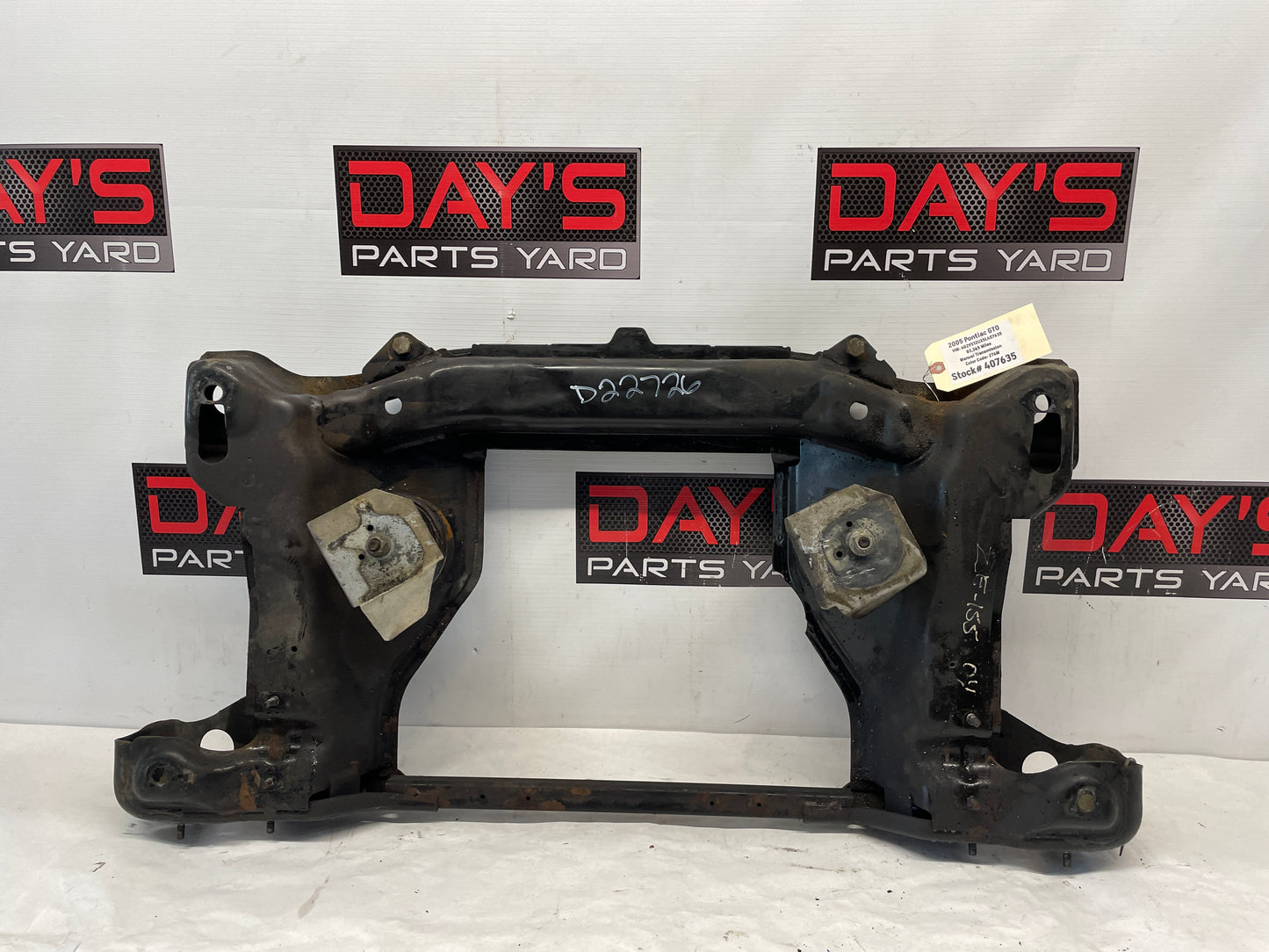 2005 Pontiac GTO Front Suspension Engine Cradle K Member Sub Frame OEM - Day's Parts Yard