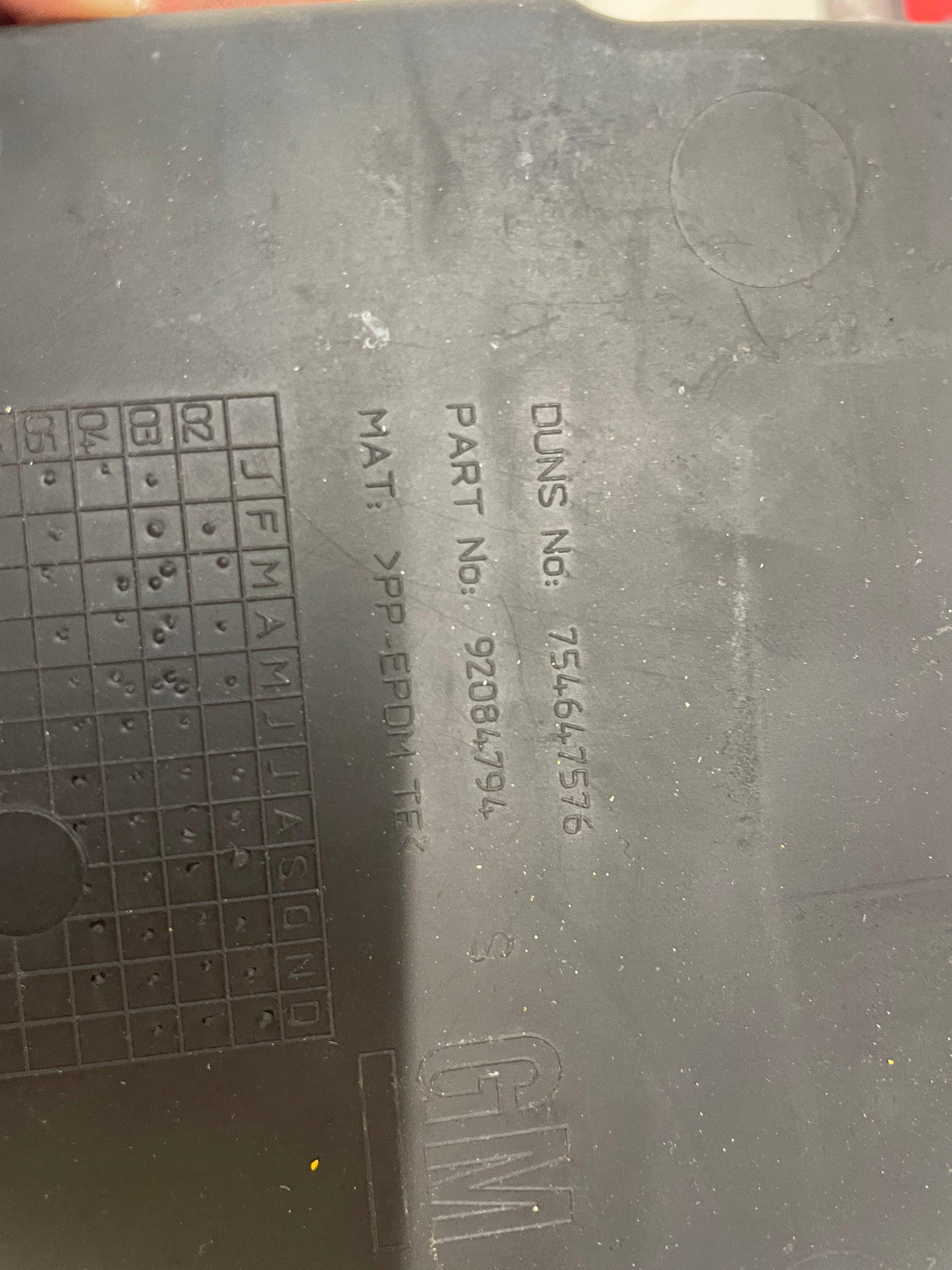 2004 Pontiac GTO Center Console Rubber Liner Insert OEM - Day's Parts Yard
