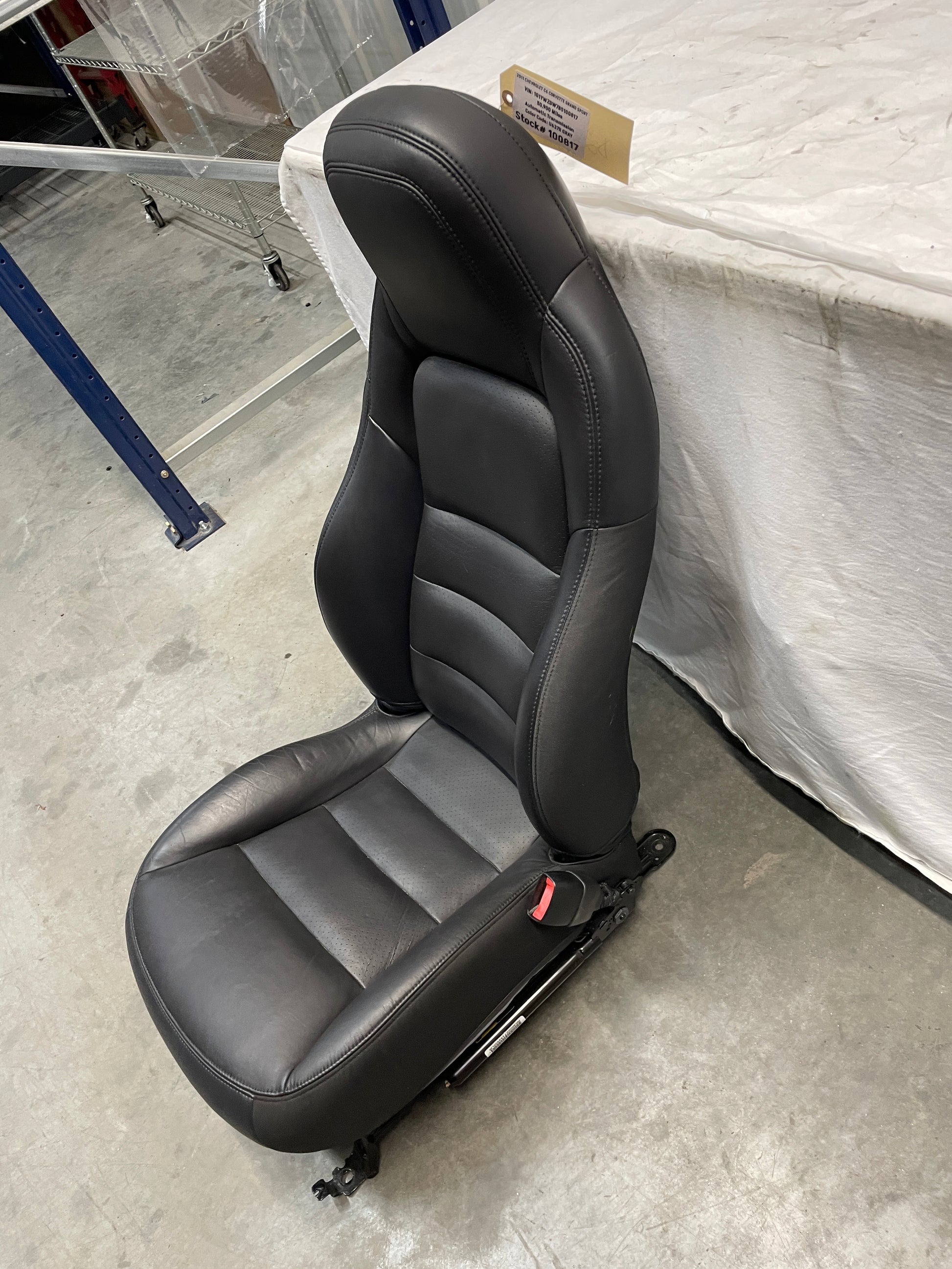 2011 Chevy C6 Corvette Grand Sport Seats Front RH & LH Black Leather OEM - Day's Parts Yard