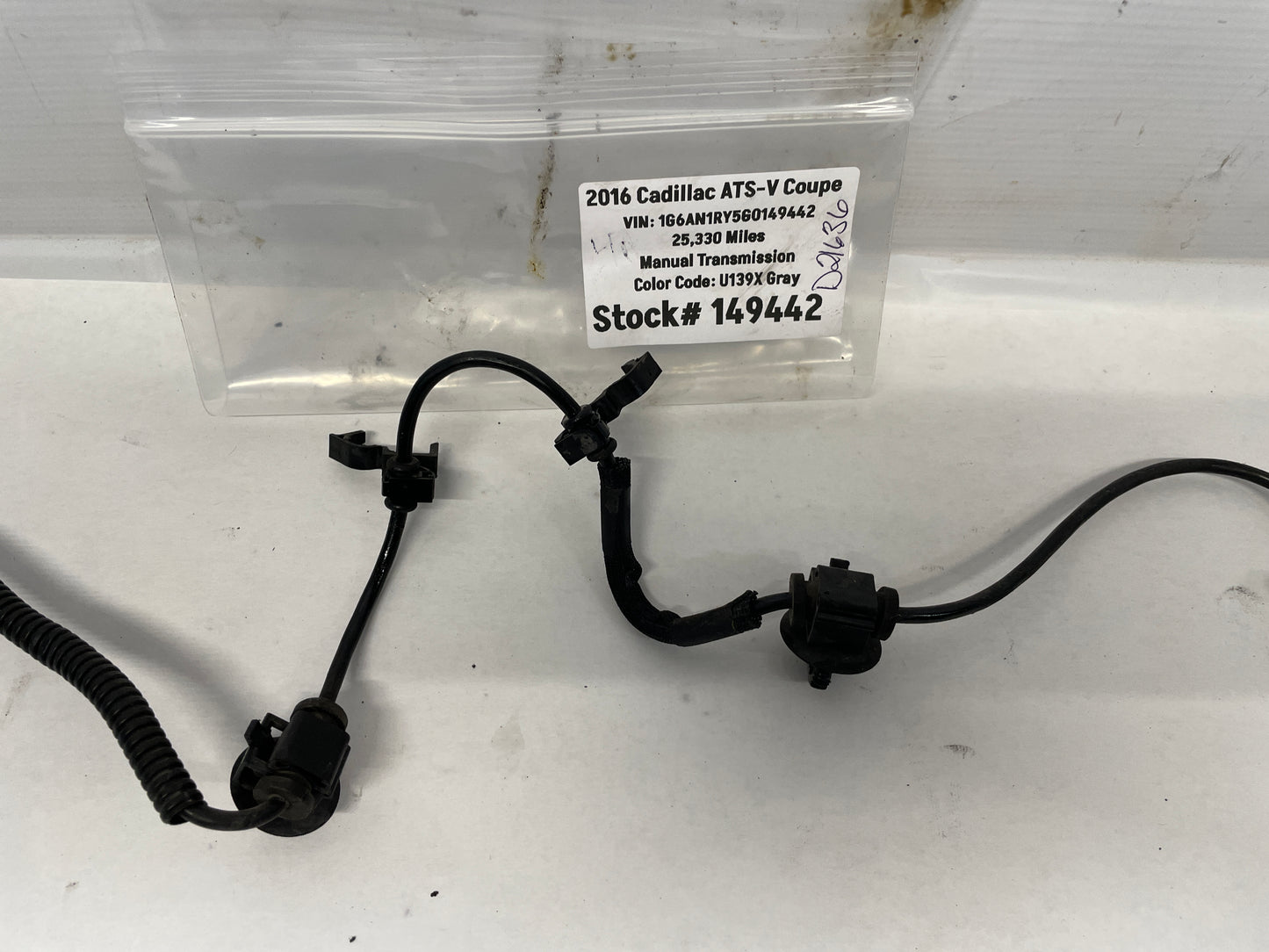 2016 Cadillac ATS-V Coupe LH Driver Front ABS Speed Sensor OEM