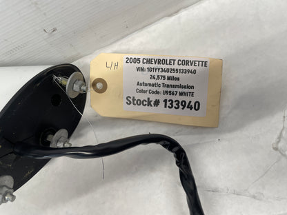 2005 Chevy C6 Corvette LH Driver Exterior Mirror White OEM - Day's Parts Yard