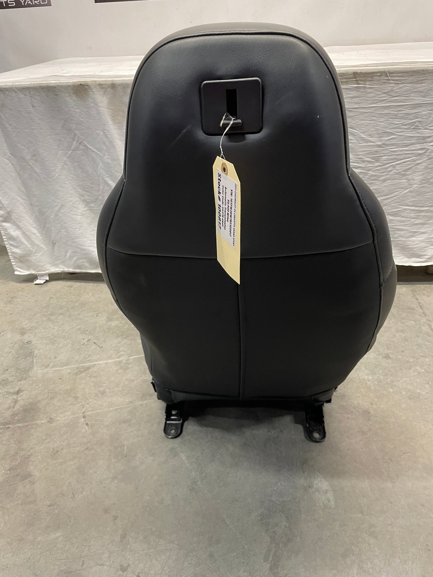 2011 Chevy C6 Corvette Grand Sport Seats Front RH & LH Black Leather OEM - Day's Parts Yard
