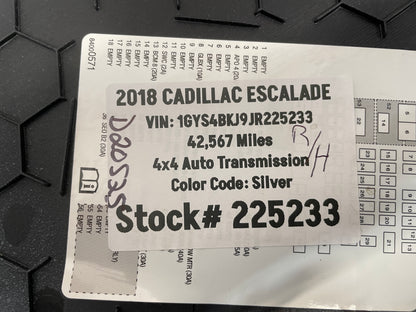 2018 Cadillac Escalade RH Passenger Dashboard Fuse Box Cover Trim Panel OEM - Day's Parts Yard