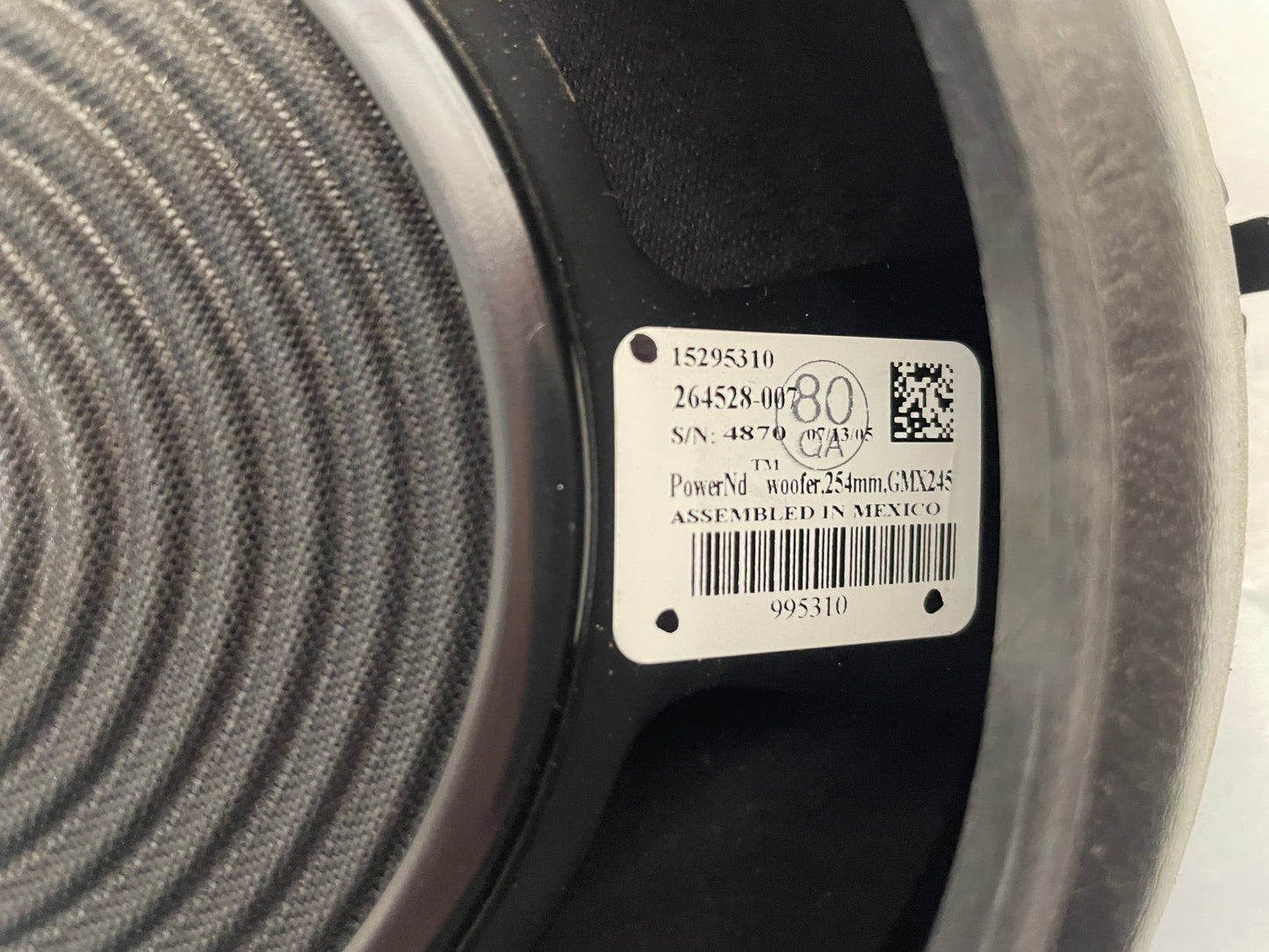 2005 Chevy C6 Corvette LH Driver Front Door Bose Speaker OEM - Day's Parts Yard