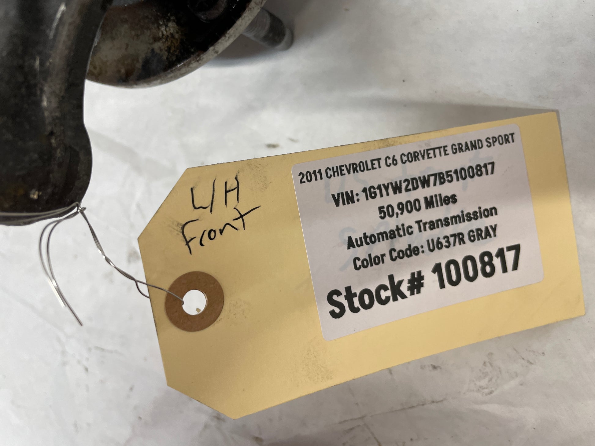 2011 Chevy C6 Corvette Grand Sport LH Driver Front Spindle Knuckle Hub OEM - Day's Parts Yard