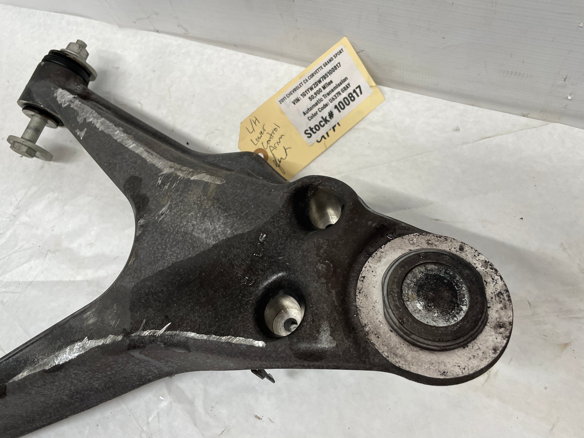 2011 Chevy C6 Corvette Grand Sport LH Driver Front Lower Control Arm OEM - Day's Parts Yard