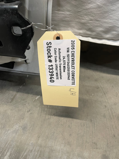 2005 Chevy C6 Corvette LH Driver Front Exterior Door White OEM - Day's Parts Yard