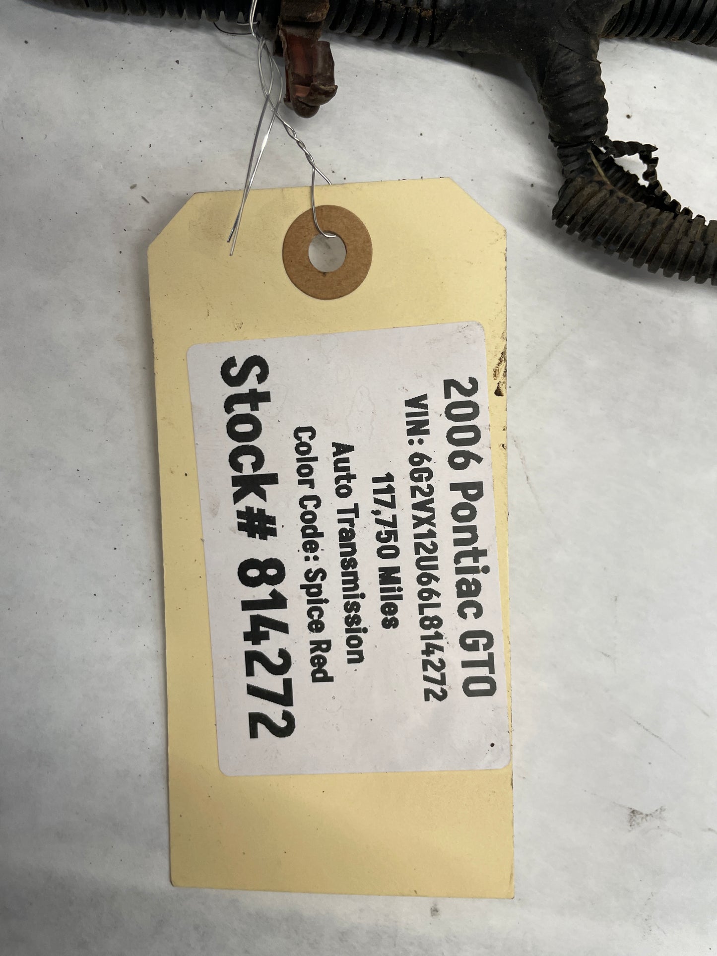 2006 Pontiac GTO Engine Motor Auto Transmission Wire Wiring Harness OEM - Day's Parts Yard