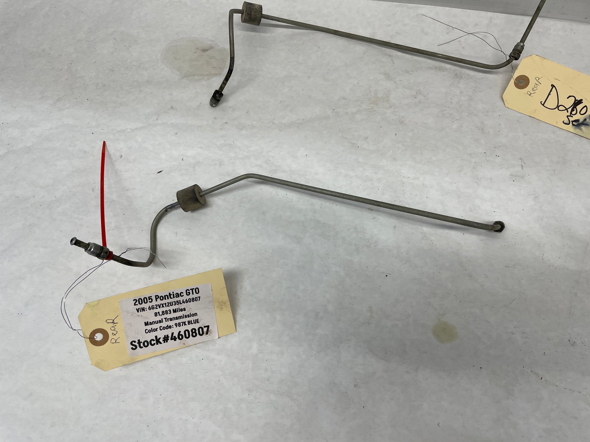 2005 Pontiac GTO RH & LH Rear Control Arm Brake Lines Hoses Tubes OEM - Day's Parts Yard